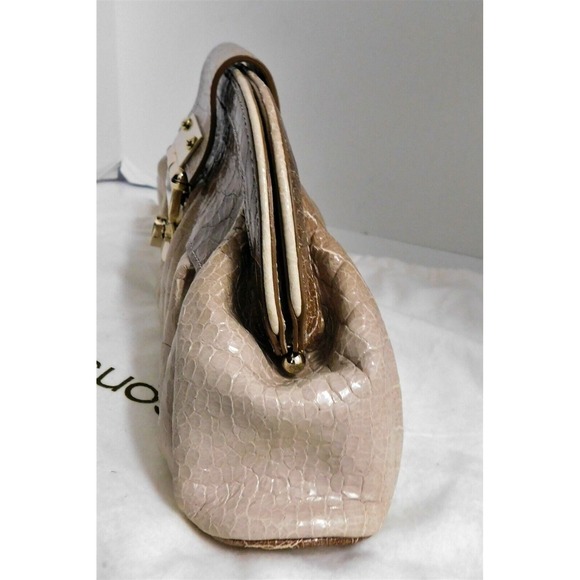 New Alexis Hudson $595rt Zeus Stone Ombre Alligator Embossed‎ Leather Clutch Bag - Picture 4 of 7